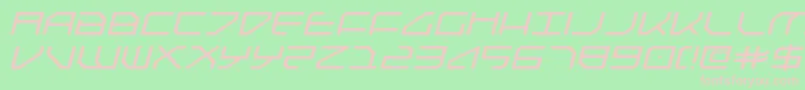 FederapolisExpandedItalic Font – Pink Fonts on Green Background