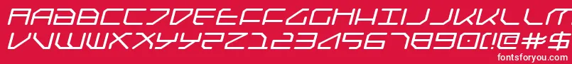 FederapolisExpandedItalic Font – White Fonts on Red Background
