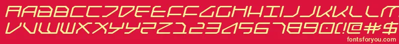 FederapolisExpandedItalic Font – Yellow Fonts on Red Background