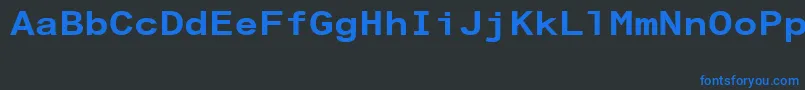 ArialAlternativeRegular Font – Blue Fonts on Black Background