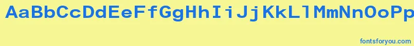 ArialAlternativeRegular Font – Blue Fonts on Yellow Background