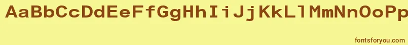 ArialAlternativeRegular Font – Brown Fonts on Yellow Background