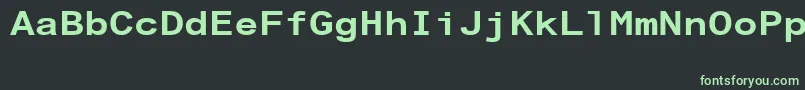 Fonte ArialAlternativeRegular – fontes verdes em um fundo preto