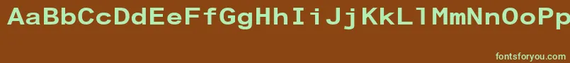 Шрифт ArialAlternativeRegular – зелёные шрифты на коричневом фоне