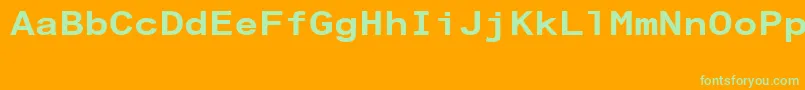 ArialAlternativeRegular Font – Green Fonts on Orange Background