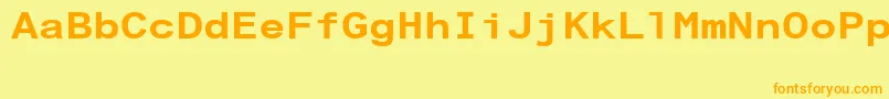 ArialAlternativeRegular Font – Orange Fonts on Yellow Background