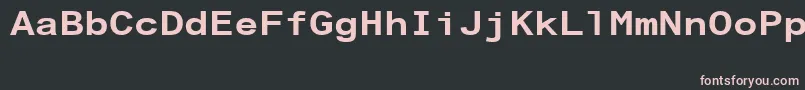 Fonte ArialAlternativeRegular – fontes rosa em um fundo preto