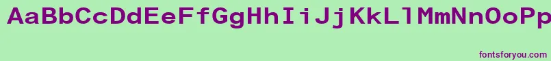 ArialAlternativeRegular Font – Purple Fonts on Green Background