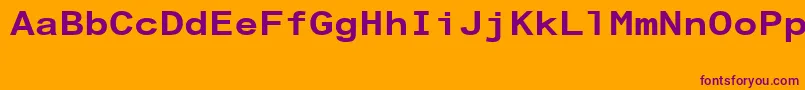 ArialAlternativeRegular Font – Purple Fonts on Orange Background
