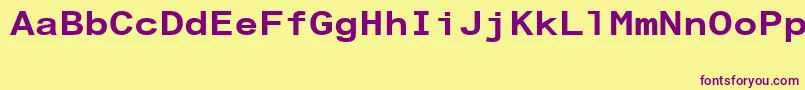 ArialAlternativeRegular Font – Purple Fonts on Yellow Background
