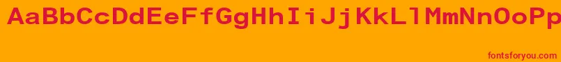 Police ArialAlternativeRegular – polices rouges sur fond orange
