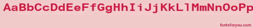 Fonte ArialAlternativeRegular – fontes vermelhas em um fundo rosa