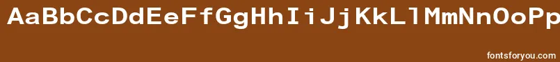 ArialAlternativeRegular-Schriftart – Weiße Schriften auf braunem Hintergrund