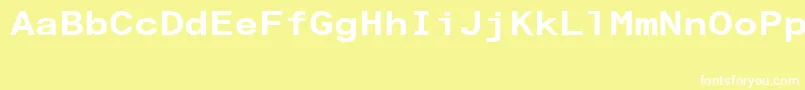 ArialAlternativeRegular Font – White Fonts on Yellow Background