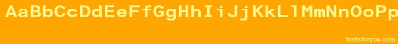 ArialAlternativeRegular Font – Yellow Fonts on Orange Background