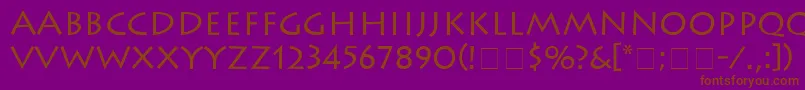 AustereSsi Font – Brown Fonts on Purple Background