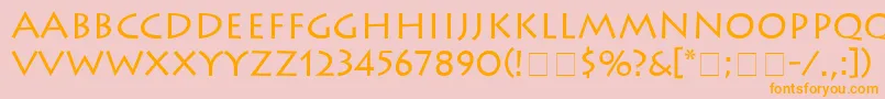 AustereSsi Font – Orange Fonts on Pink Background