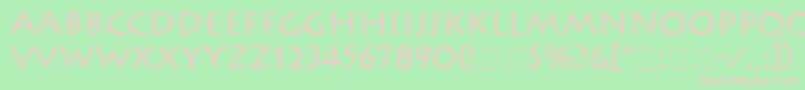 AustereSsi Font – Pink Fonts on Green Background