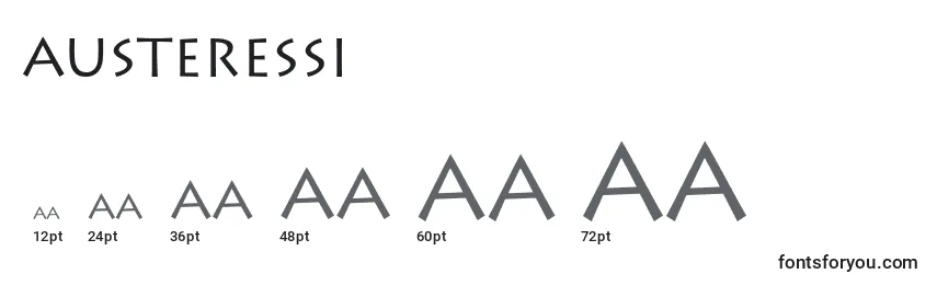 Размеры шрифта AustereSsi