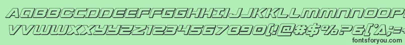 Starduster3Dital Font – Black Fonts on Green Background