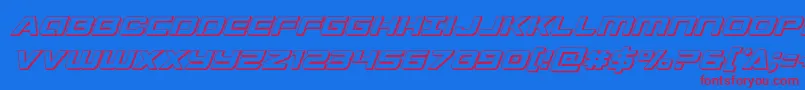 Starduster3Dital Font – Red Fonts on Blue Background