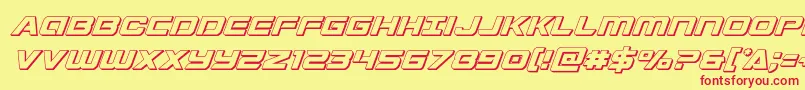 Starduster3Dital Font – Red Fonts on Yellow Background