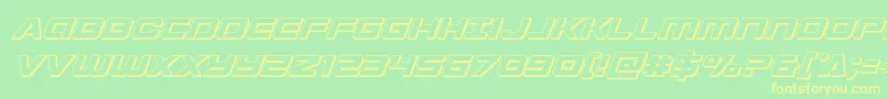Starduster3Dital Font – Yellow Fonts on Green Background