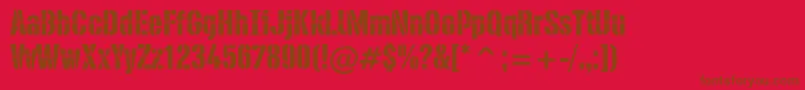 PfdieselRegular Font – Brown Fonts on Red Background