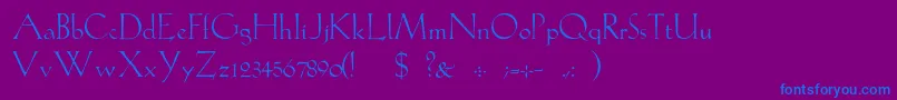 GabelLight-fontti – siniset fontit violetilla taustalla
