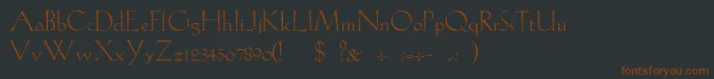 Шрифт GabelLight – коричневые шрифты на чёрном фоне