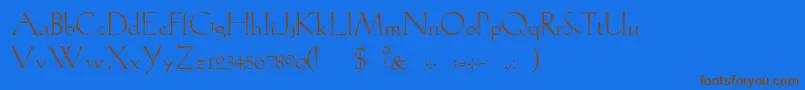 Шрифт GabelLight – коричневые шрифты на синем фоне