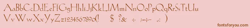 Шрифт GabelLight – коричневые шрифты на розовом фоне