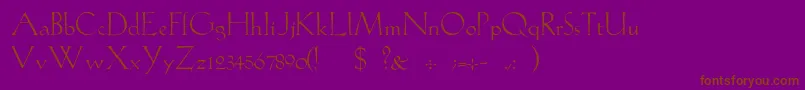 GabelLight-fontti – ruskeat fontit violetilla taustalla