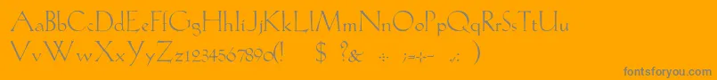 GabelLight-Schriftart – Graue Schriften auf orangefarbenem Hintergrund