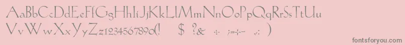GabelLight-fontti – harmaat kirjasimet vaaleanpunaisella taustalla