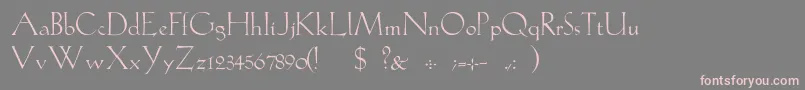 GabelLight Font – Pink Fonts on Gray Background