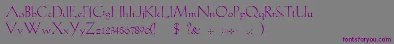 GabelLight Font – Purple Fonts on Gray Background