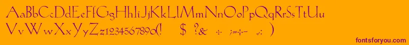 Шрифт GabelLight – фиолетовые шрифты на оранжевом фоне