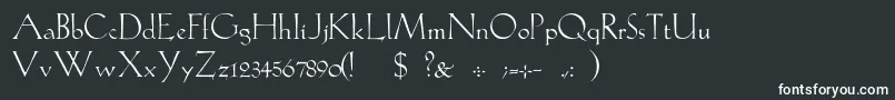 GabelLight-fontti – valkoiset fontit