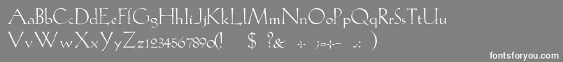 フォントGabelLight – 灰色の背景に白い文字