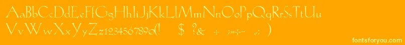 More about GabelLight Font GabelLight Font – Yellow Fonts on Orange Background