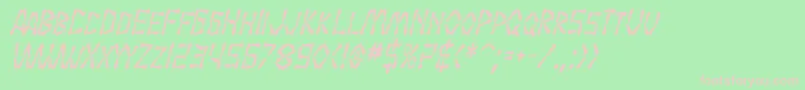 SfWasabiCondensedBoldItalic Font – Pink Fonts on Green Background