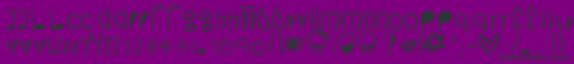 Somanydetails Font – Black Fonts on Purple Background