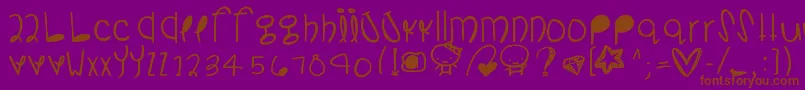 Somanydetails Font – Brown Fonts on Purple Background