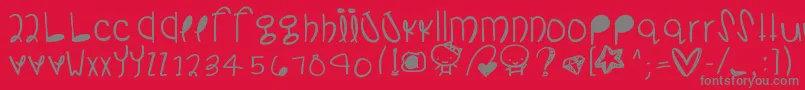 Somanydetails Font – Gray Fonts on Red Background