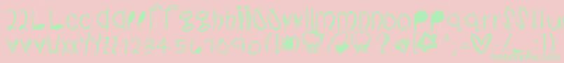 Somanydetails Font – Green Fonts on Pink Background