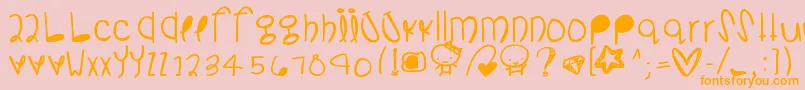 Somanydetails Font – Orange Fonts on Pink Background