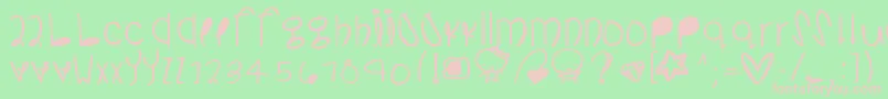 Somanydetails Font – Pink Fonts on Green Background