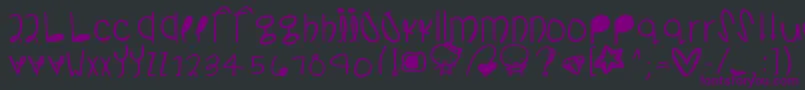 Somanydetails Font – Purple Fonts on Black Background