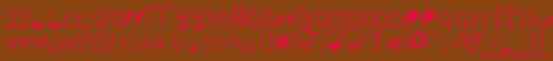 Somanydetails Font – Red Fonts on Brown Background